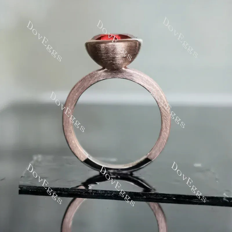 DovEggs bezel textured engagement ring semi-mount only(Exclusively to DovEggs Stones)