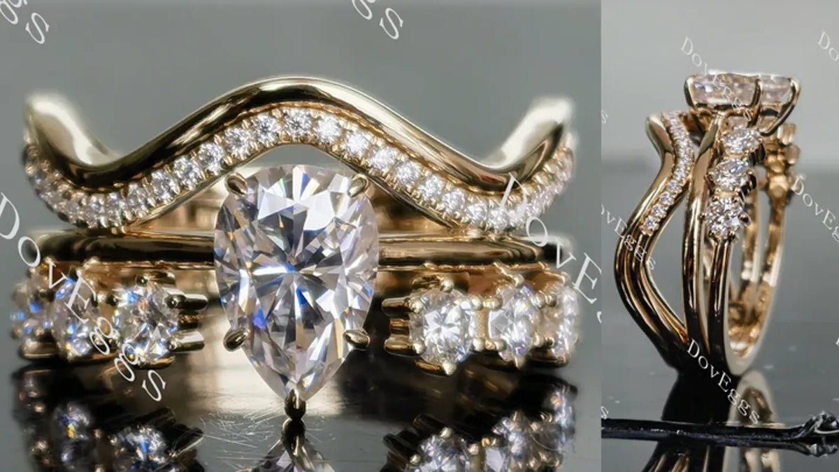 Ciella pave art deco engagement ring semi-mount only(Exclusively to DovEggs Stones)