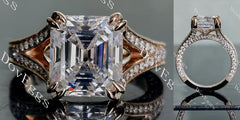 Faythe’s Promise Elizabeth split shank pave engagement ring only semi-mount only(Exclusively to DovEggs Stones)