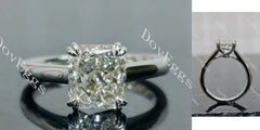 The Jessica radiant pave engagement ring semi-mount only(Exclusively to DovEggs Stones)