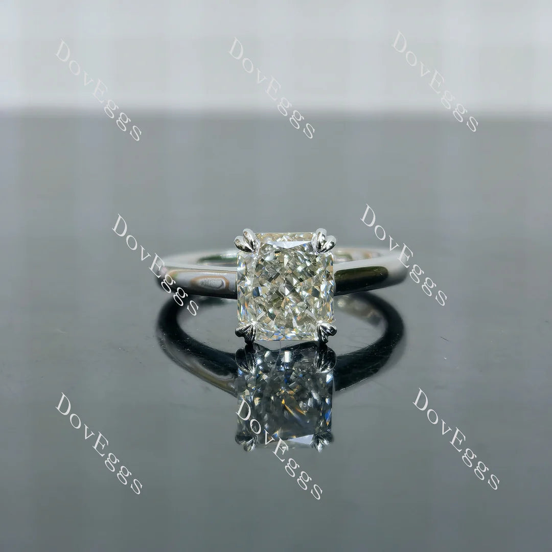 The Jessica radiant pave engagement ring semi-mount only(Exclusively to DovEggs Stones)