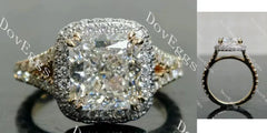 DovEggs halo split shanks engagement ring semi-mount only(Exclusively to DovEggs Stones)