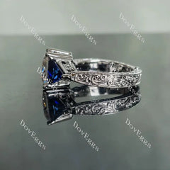 The Monica three stones engagement ring only semi-mount only(Exclusively to DovEggs Stones)