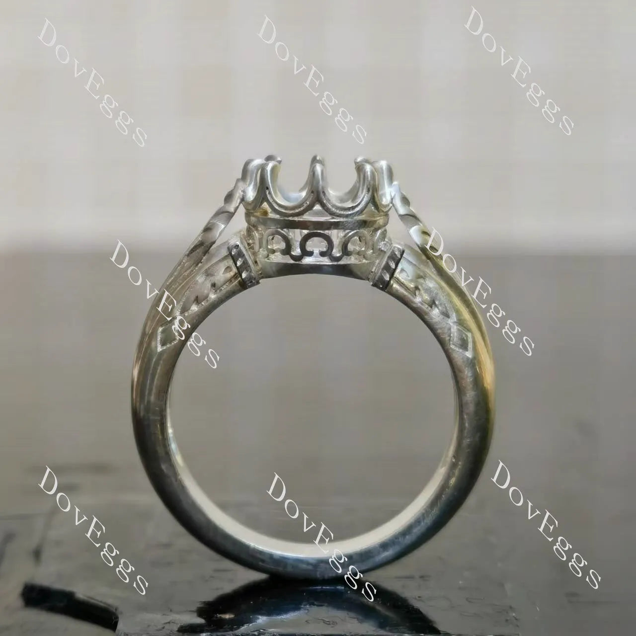 Doveggs vintage solitaire engagement ring semi-mount only(Exclusively to DovEggs Stones)