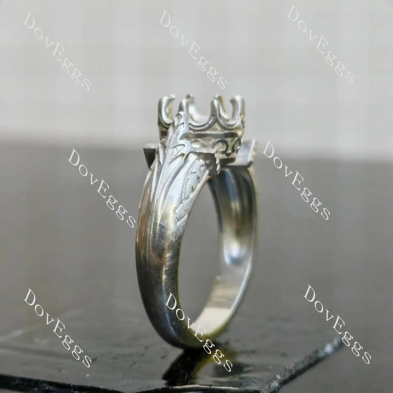 Doveggs vintage solitaire engagement ring semi-mount only(Exclusively to DovEggs Stones)